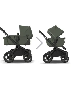 Bugaboo Donkey 5 Twin Pushchair Bundle with Cloud T Car Seat & Base - Forest Green
