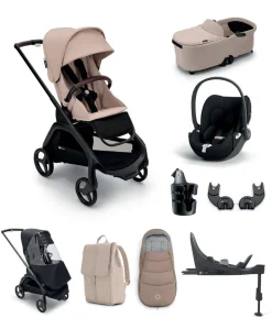 Bugaboo Dragonfly Pushchair Bundle with Cloud T Car Seat & Base - Taupe