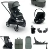 Bugaboo Dragonfly Pushchair Bundle with Cloud T Car Seat & Base - Forest Green