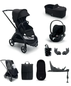 Bugaboo Dragonfly Pushchair Bundle with Cloud T Car Seat & Base - Black