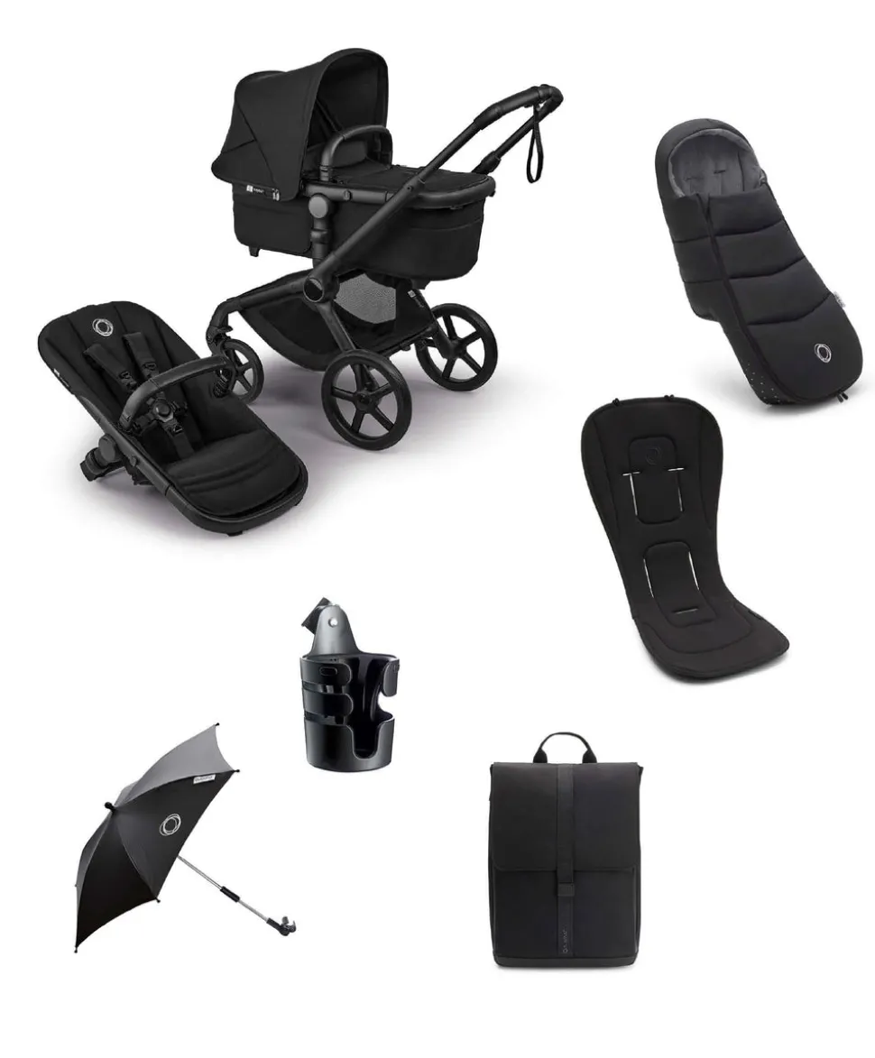 Bugaboo Fox 5 Renew Complete Pushchair Bundle (7 Pieces) - Heritage Black