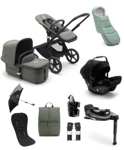 Bugaboo Fox5 Ultimate Travel System Bundle In Forest Green