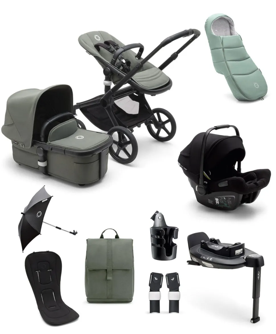 Bugaboo Fox5 Ultimate Travel System Bundle In Forest Green