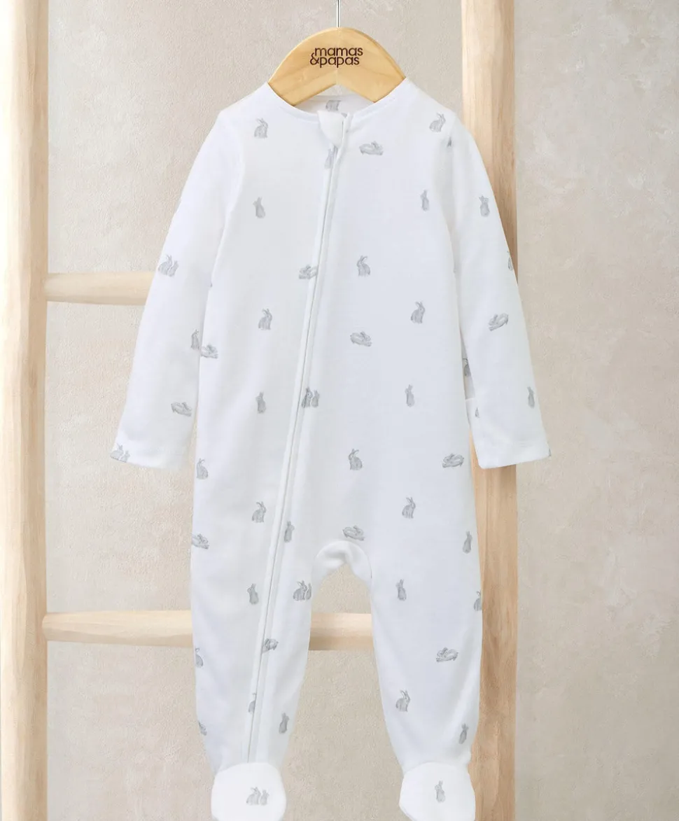 Bunny Print Zip All In One