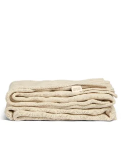 Cable Knit Blanket - Welcome to the World Duckling - Cream