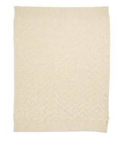Cable Knit Blanket - Welcome to the World Duckling - Cream