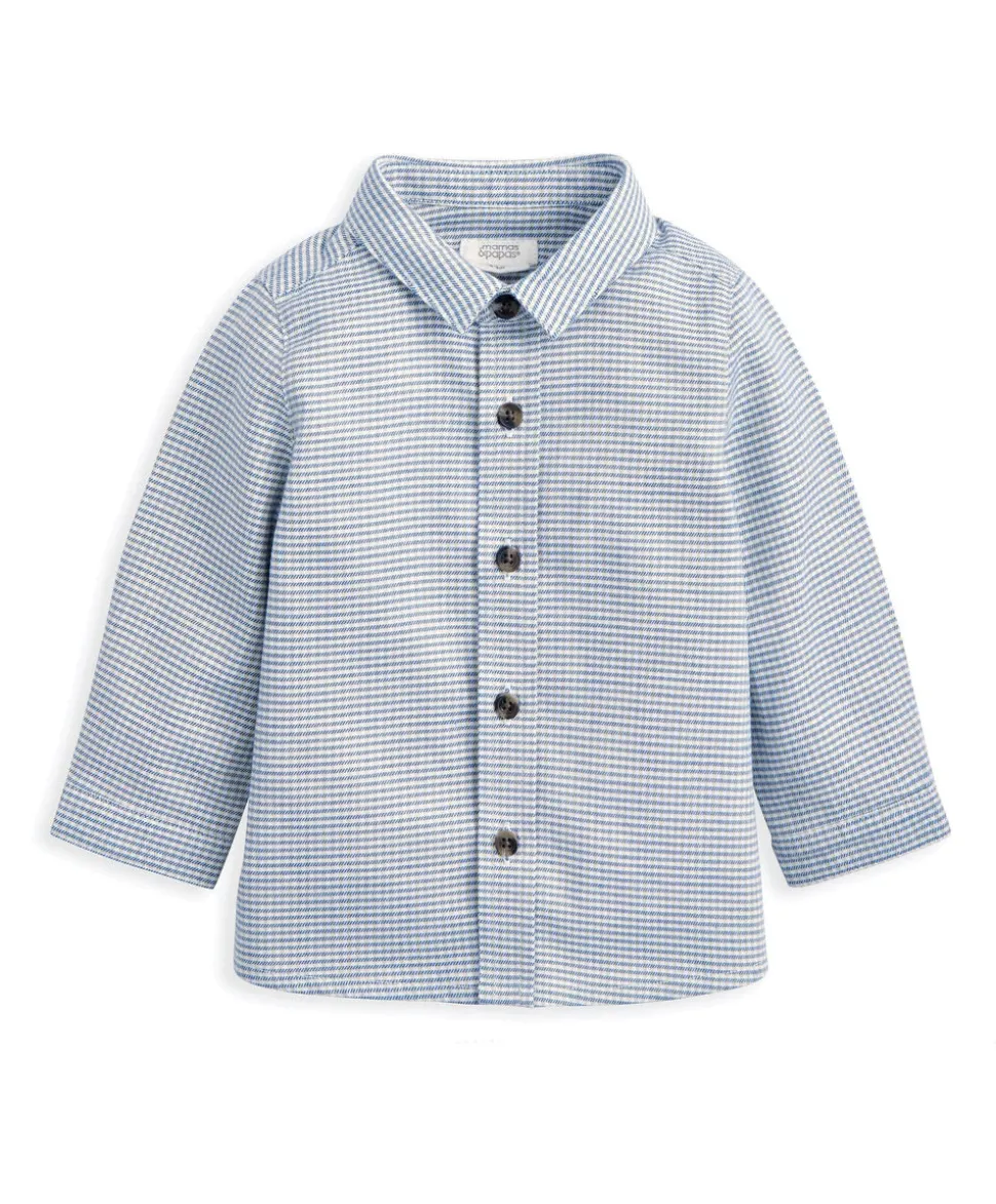 Check Shirt & Blue Cord Trousers Set (2 Pieces)