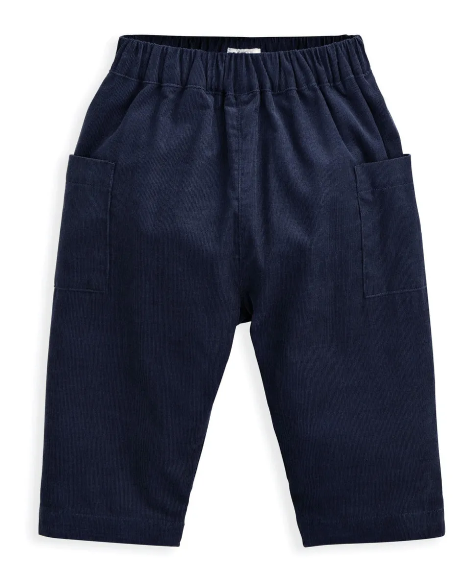 Check Shirt & Blue Cord Trousers Set (2 Pieces)