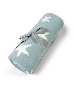 Chenille Blanket - Blue Star