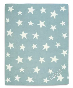 Chenille Blanket - Blue Star