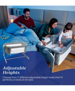 Chicco Next2Me Magic Evo Bedside Crib – Dark Grey