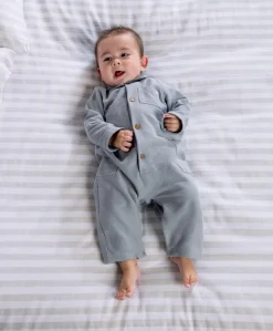 Collared Romper - Blue