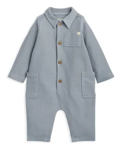 Collared Romper - Blue