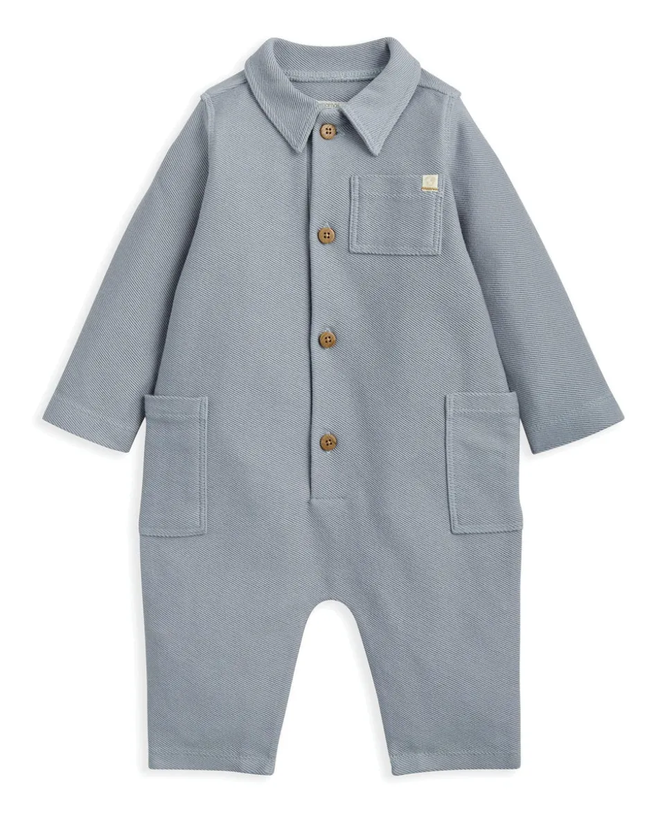 Collared Romper - Blue