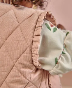 Cord Quilted Gilet – Pink