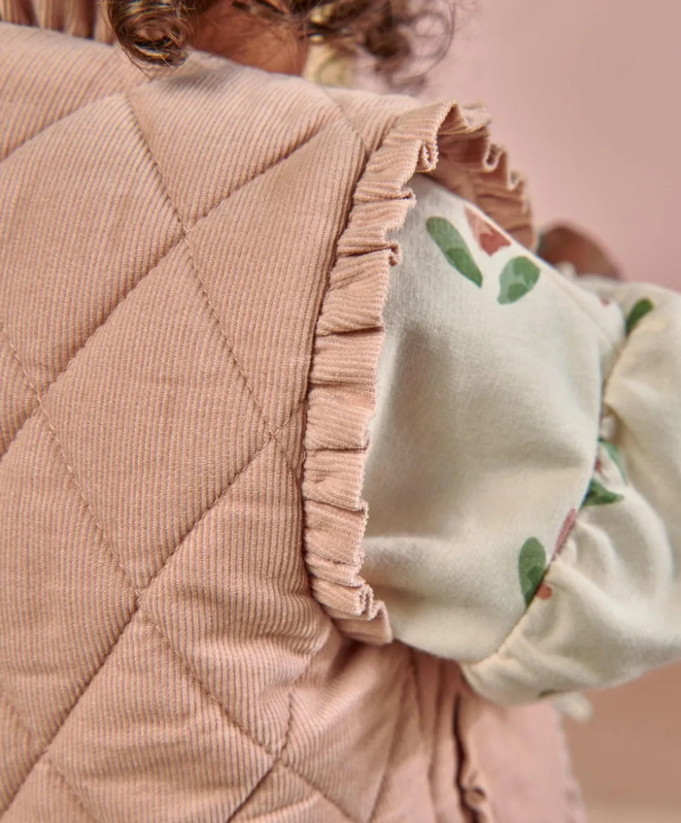 Cord Quilted Gilet – Pink
