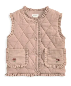 Cord Quilted Gilet – Pink