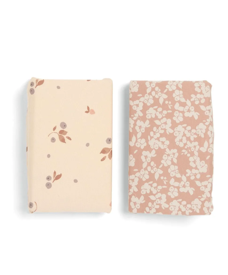 Cotbed Fitted Sheets (2 Pack) – Berry/Peony