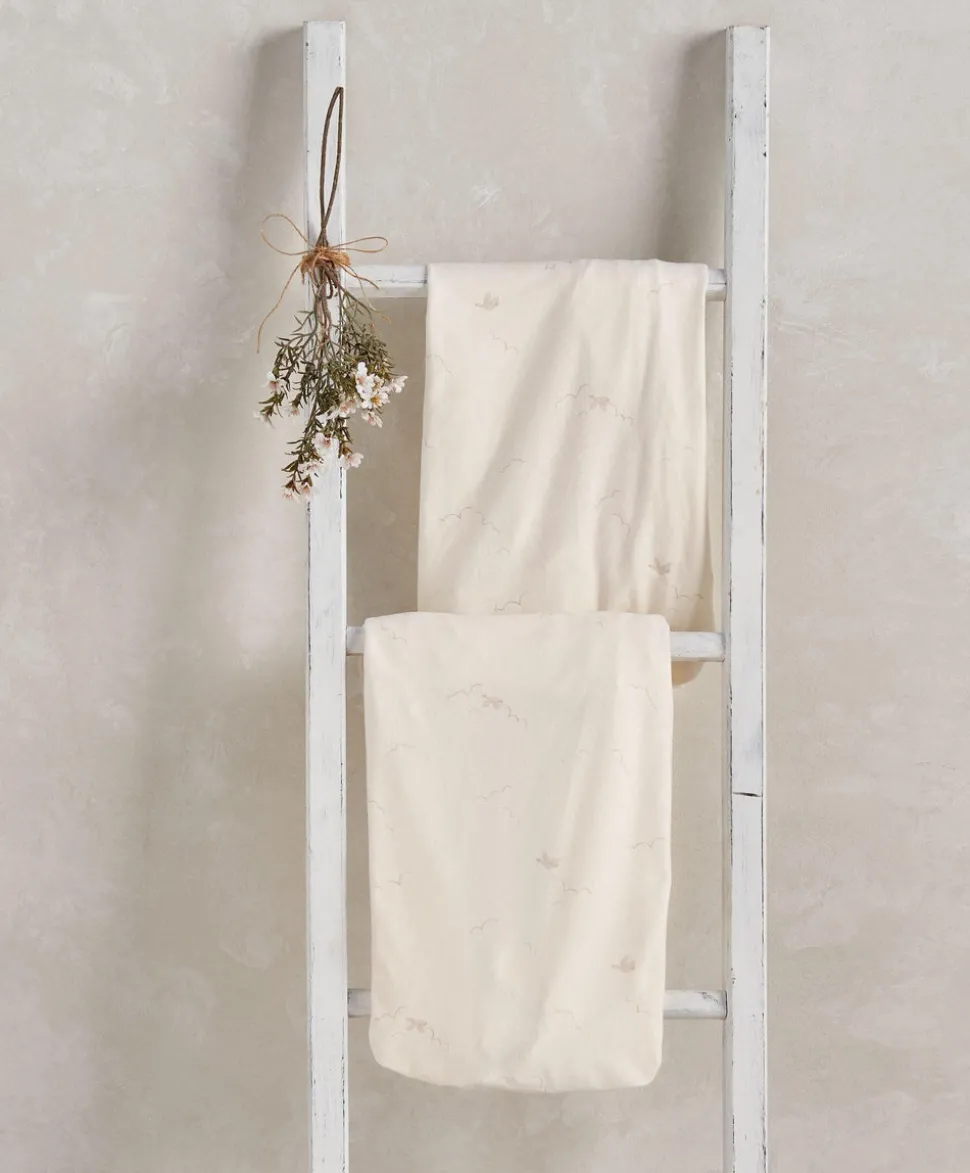 Cotbed Fitted Sheets (2 pack) Welcome to the World Duckling - Cream