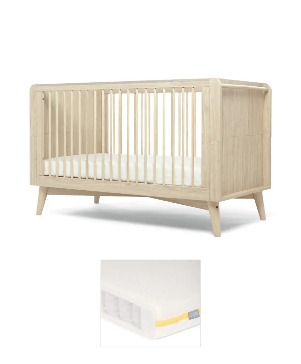Coxley Cotbed & Essential Airflow Pocket Spring Mattress Bundle - Natural