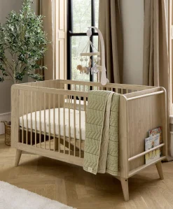 Coxley Cotbed & Luxury Hybrid Twin Mattress Bundle - Natural