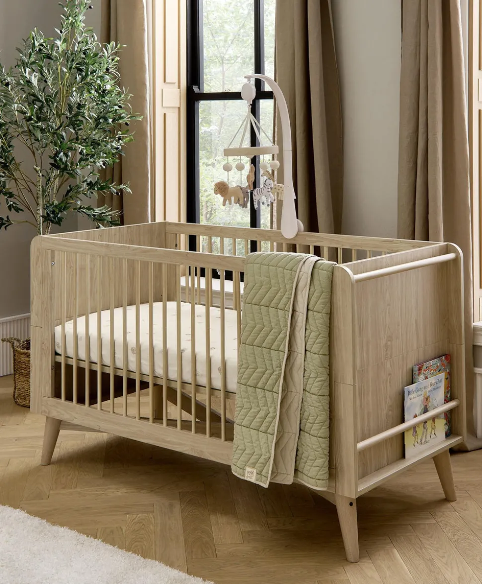 Coxley Cotbed & Luxury Hybrid Twin Mattress Bundle - Natural