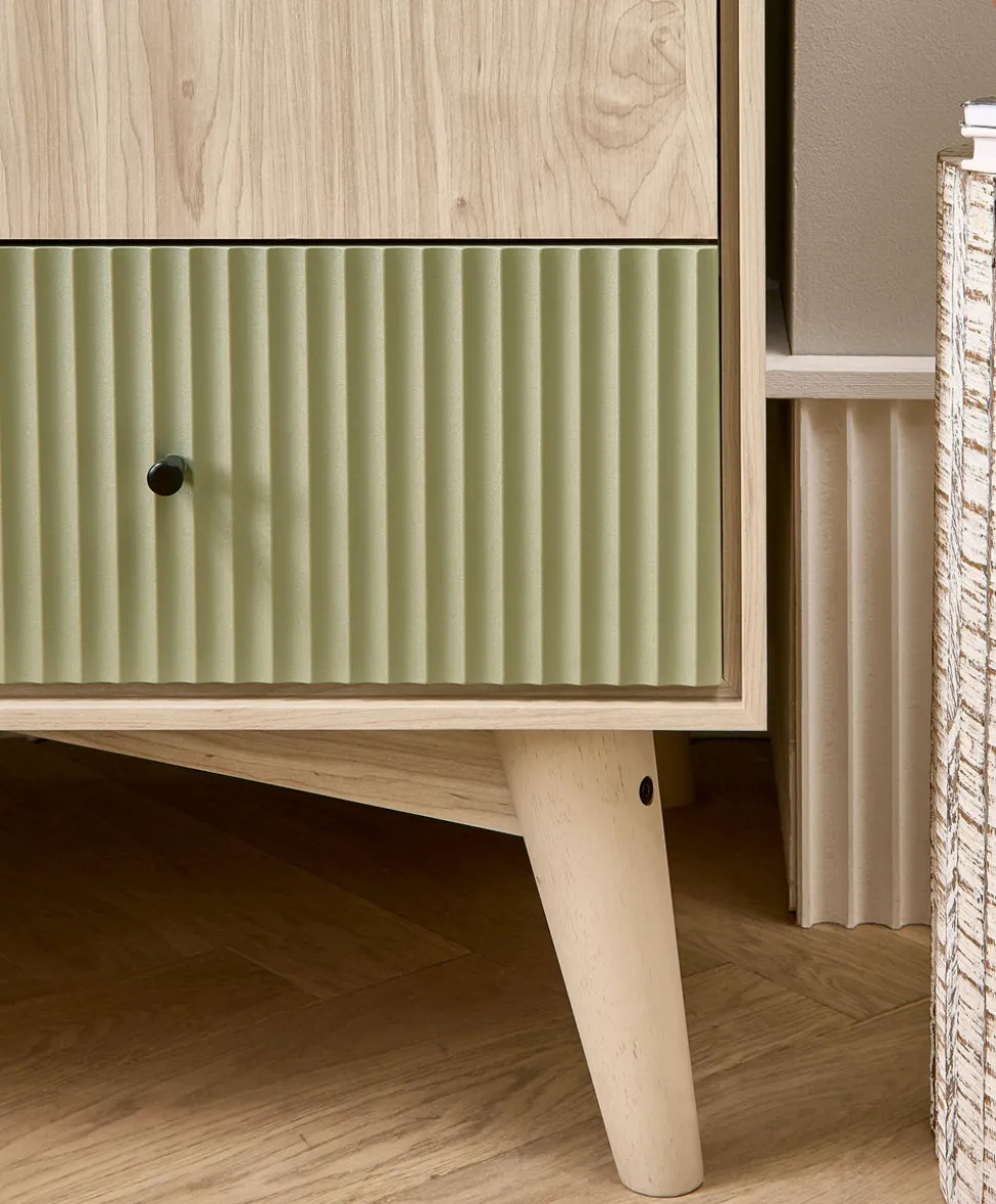Coxley Nusery Dresser Changer - Natural/Olive Green