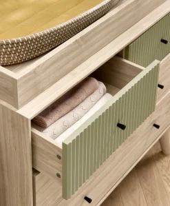 Coxley Nusery Dresser Changer - Natural/Olive Green