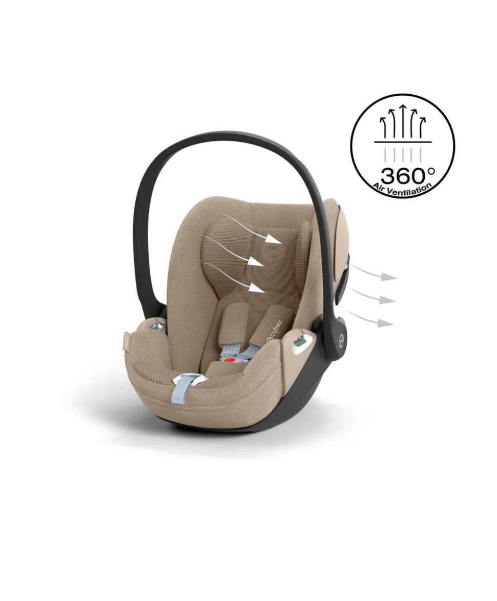 Cybex Cloud T i-Size Plus Rotating Baby Car Seat - Cozy Beige