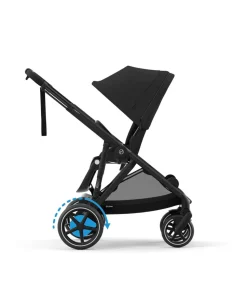 Cybex e-Gazelle S Electric Single to Double Pushchair Bundle with Cybex Cloud G i-Size Rotating Car Seat & Base (7 Pieces) - Black
