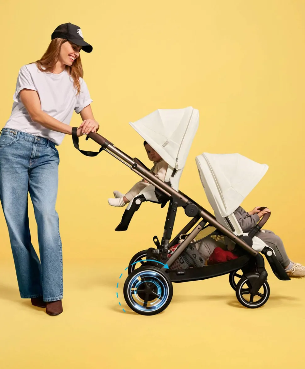 Cybex e-Gazelle S Electric Single to Double Pushchair - Black