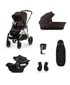 Cybex Gazelle S Pushchair Bundle with Cybex Aton B2 i-Size Car Seat & Base (6 Pieces) – Chocolate Brown