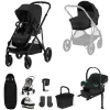 Cybex Gazelle S Pushchair Bundle with Cybex Aton B2 i-Size Car Seat and Base (7 Pieces) - Moon Black