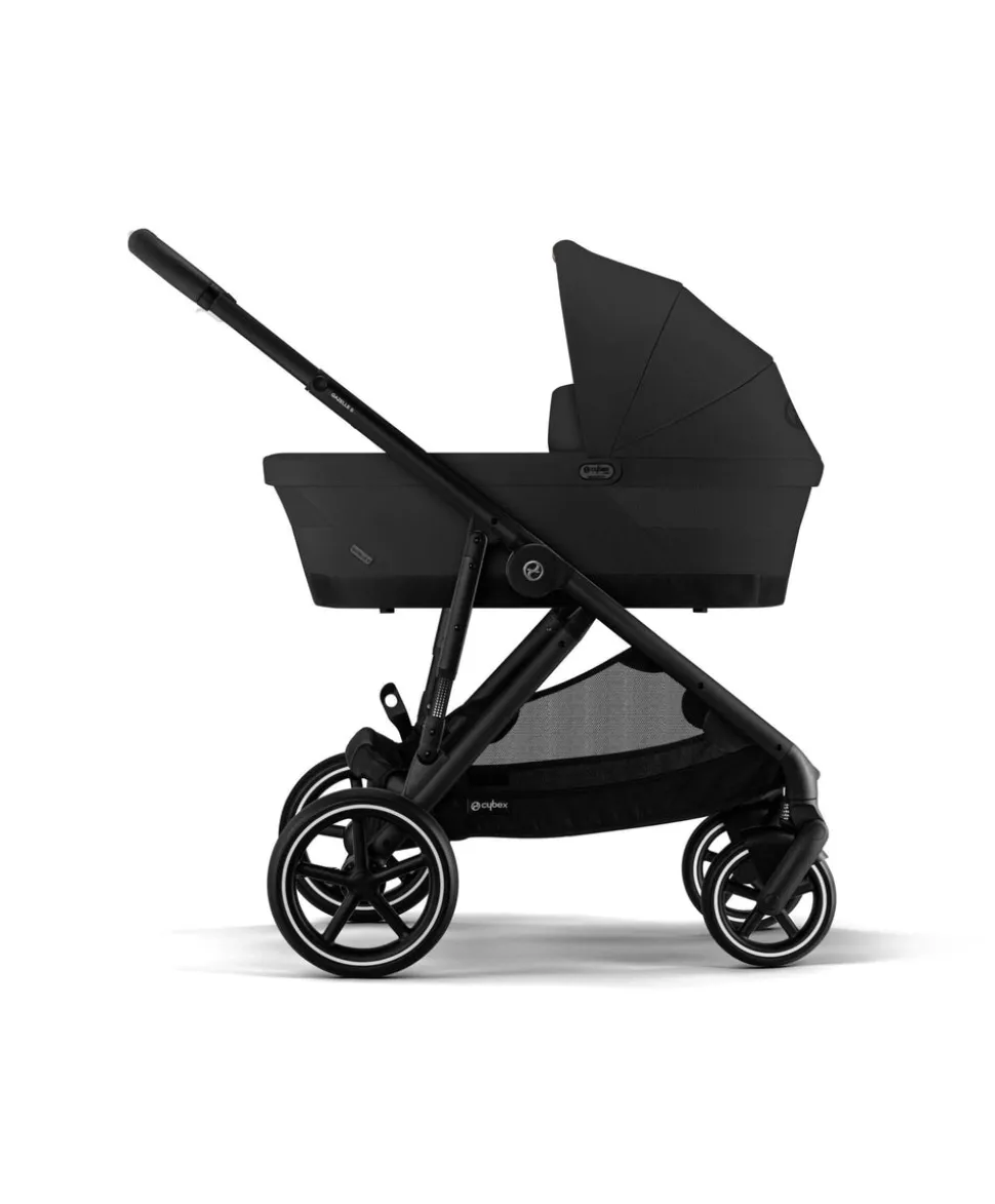 Cybex Gazelle S Pushchair Bundle with Cybex Aton B2 i-Size Car Seat and Base (7 Pieces) - Moon Black