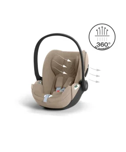Cybex Gazelle S Pushchair Bundle with Cloud T i-Size Baby Car Seat & Base (7 Pieces) - Almond Beige