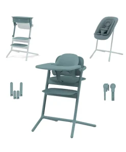 Cybex Lemo 5 in 1 Highchair Bundle - Stone Blue