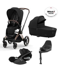 Cybex Mios 5 Piece Complete Pushchair Bundle - Rose Gold/Sepia Black