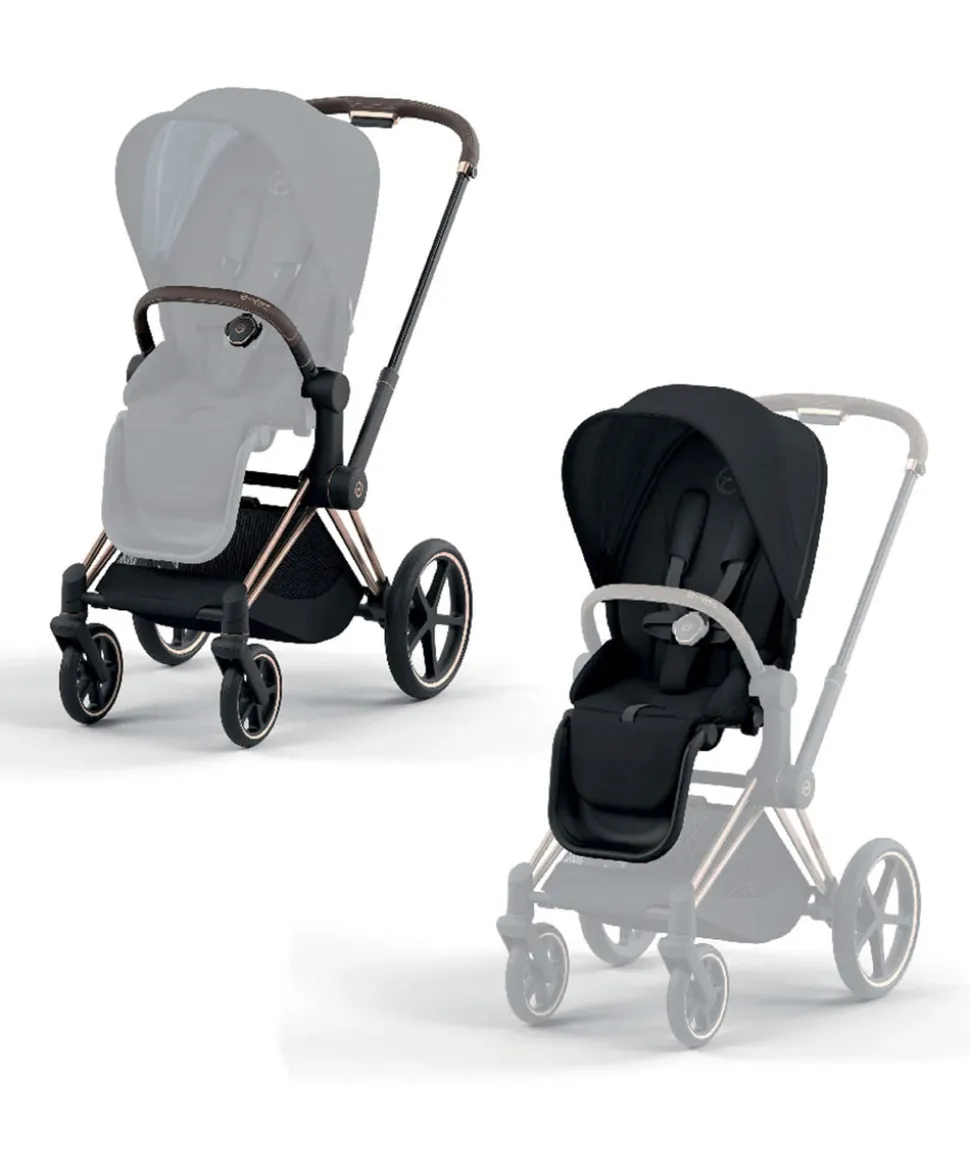 Cybex Priam Pushchair (2 Pieces) - Rose Gold/Sepia Black