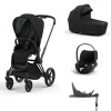 Cybex Priam Pushchair with Cybex Cloud T Car Seat (5 Pieces) - Black