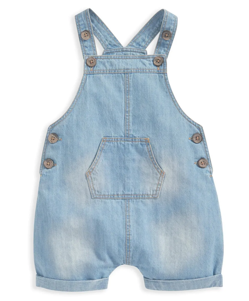 Denim Dungarees and White T Shirt - 2 Piece Set