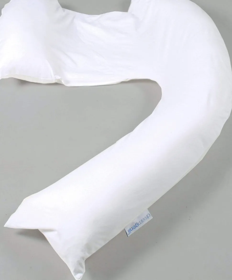 Dreamgenii Pregnancy Support & Feeding Pillow - White cotton