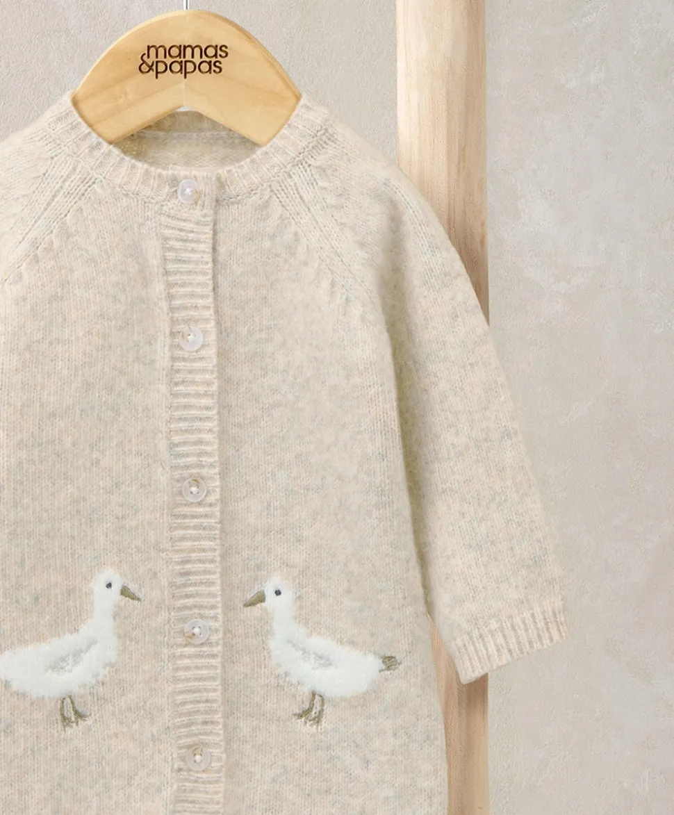 Duck Knitted Romper – Oatmeal