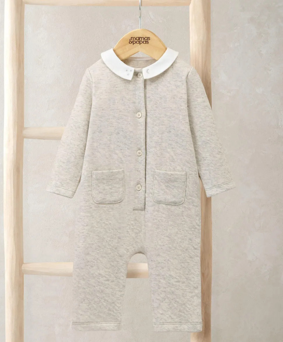 Embroidered Collar Romper
