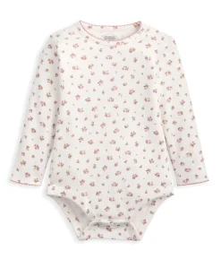 Embroidered Dungarees & Bodysuit Set (2 Pieces) - Pink