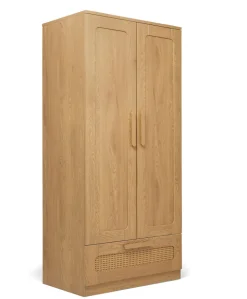 Esna 3 Piece Cotbed Set with Dresser Changer & Wardrobe - Rattan