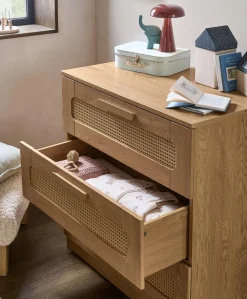 Esna 3 Piece Cotbed Set with Dresser Changer & Wardrobe - Rattan