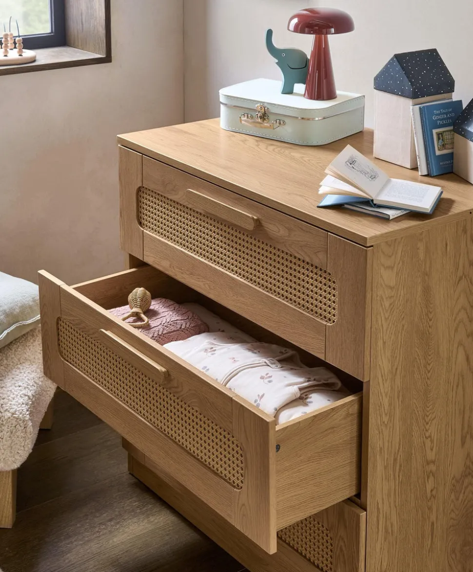 Esna 3 Piece Cotbed Set with Dresser Changer & Wardrobe - Rattan