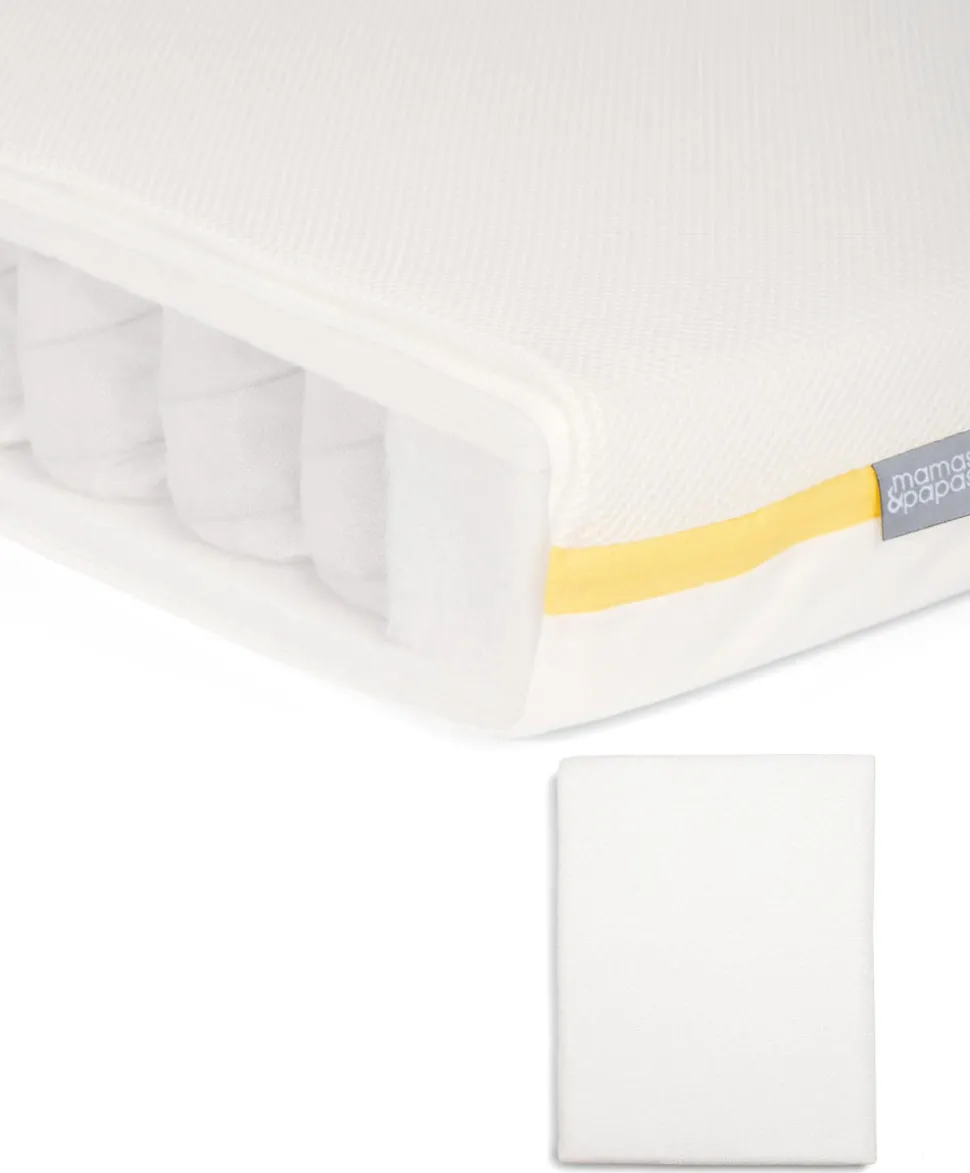 Essential Airflow Pocket Spring Cotbed Mattress & Anti-Allergy Terry Towelling Mattress Protector Bundle