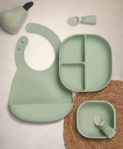First Mealtime Silicone Set - Kiwi