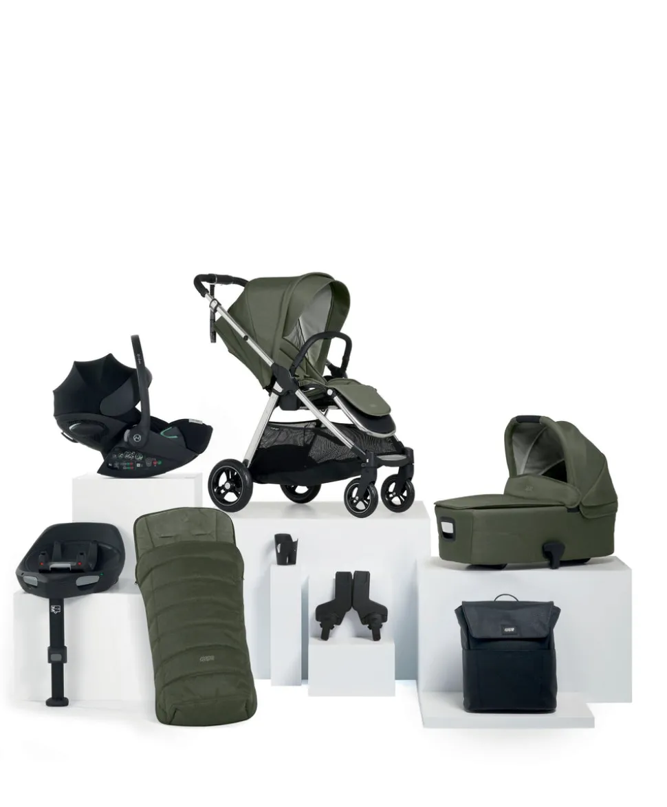 Flip XT³ Pushchair Bundle with Cybex Cloud G Car Seat & Base (8 Pieces) - Juniper